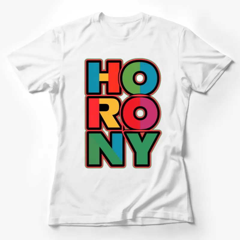 Colorful Retro HERO NY Graphic T-Shirt, Bold Urban Style Casual Shirt, Vintage-inspired Unique Tee Female T-Shirt