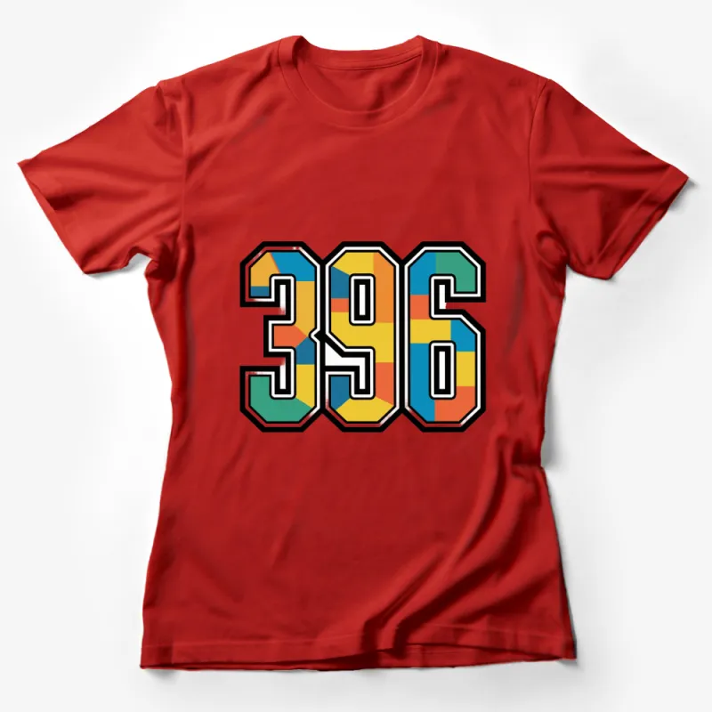 Retro Color Block 3960 Graphic T-Shirt, Vintage Style Bold Number Print, Unisex Tee Female T-Shirt