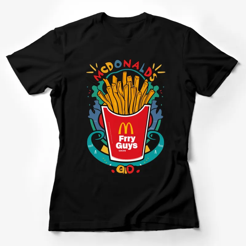 McDonald's Fry Guys Graphic T-Shirt, Vibrant Fast Food Design Tee, Unisex Fashion Female T-Shirt