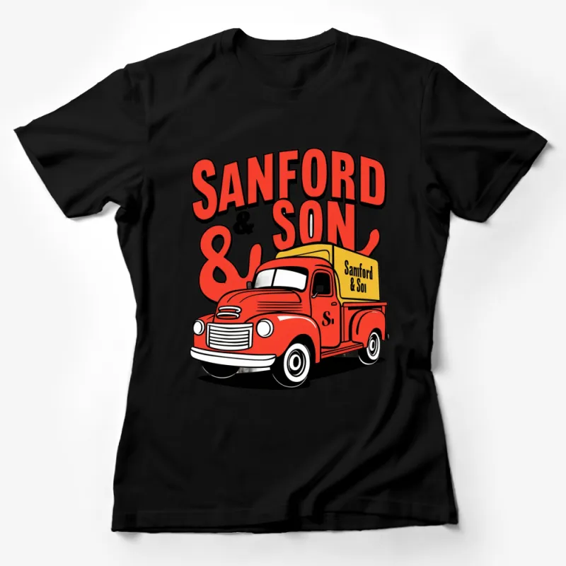 Sanford and Son Vintage Truck T-Shirt, Classic TV Show Merchandise, Retro Red Tee Female T-Shirt