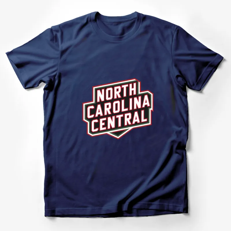 North Carolina Central University Logo T-Shirt, Vintage College Apparel, Retro Style Sports Tee Male T-Shirt