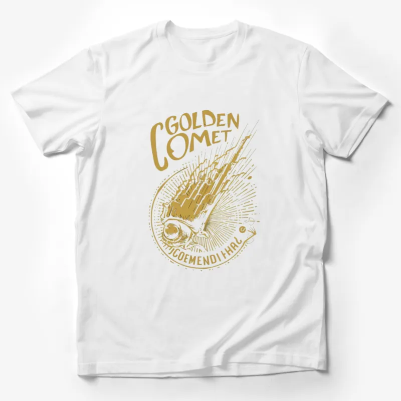 Golden Comet Vintage Inspired T-Shirt, Retro Space Print, Soft Cotton Tee, Unisex Style, Graphic Tee for All Male T-Shirt