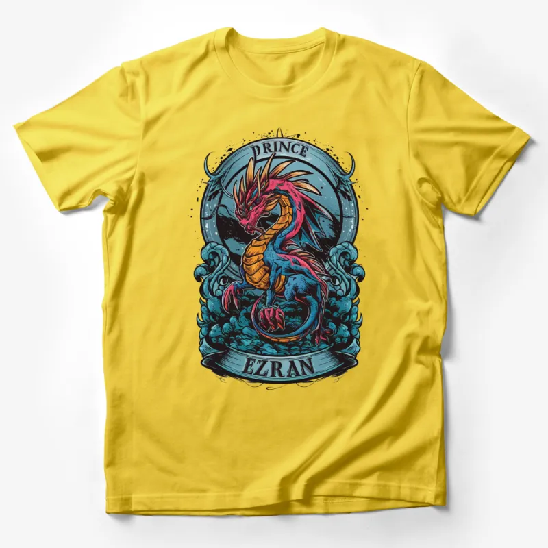 Vibrant Dragon Prince Ezran Graphic T-Shirt, Colorful Fantasy Illustration Tee, Unisex Artistic Dragon Design Apparel Male T-Shirt