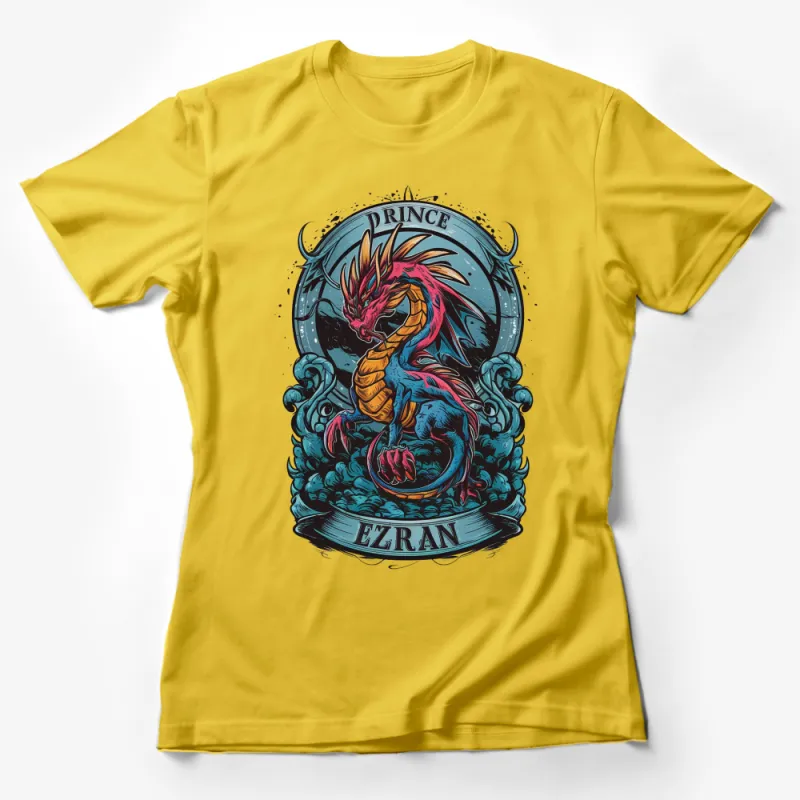 Vibrant Dragon Prince Ezran Graphic T-Shirt, Colorful Fantasy Illustration Tee, Unisex Artistic Dragon Design Apparel Female T-Shirt