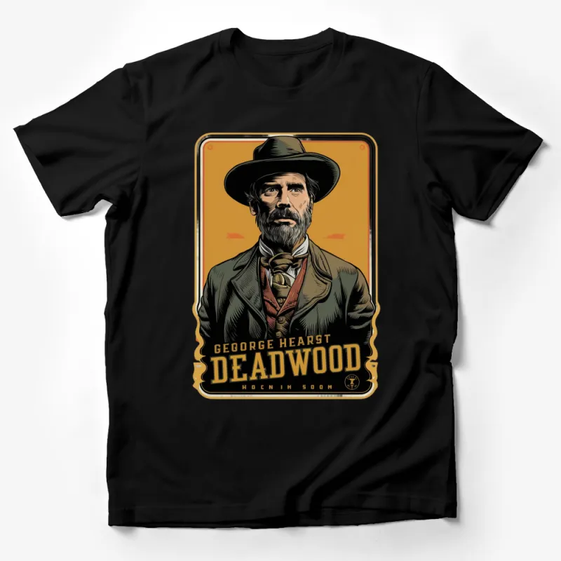 Vintage George Hearst Deadwood T-Shirt, Classic Western Series Graphic Tee, Old West Apparel Male T-Shirt