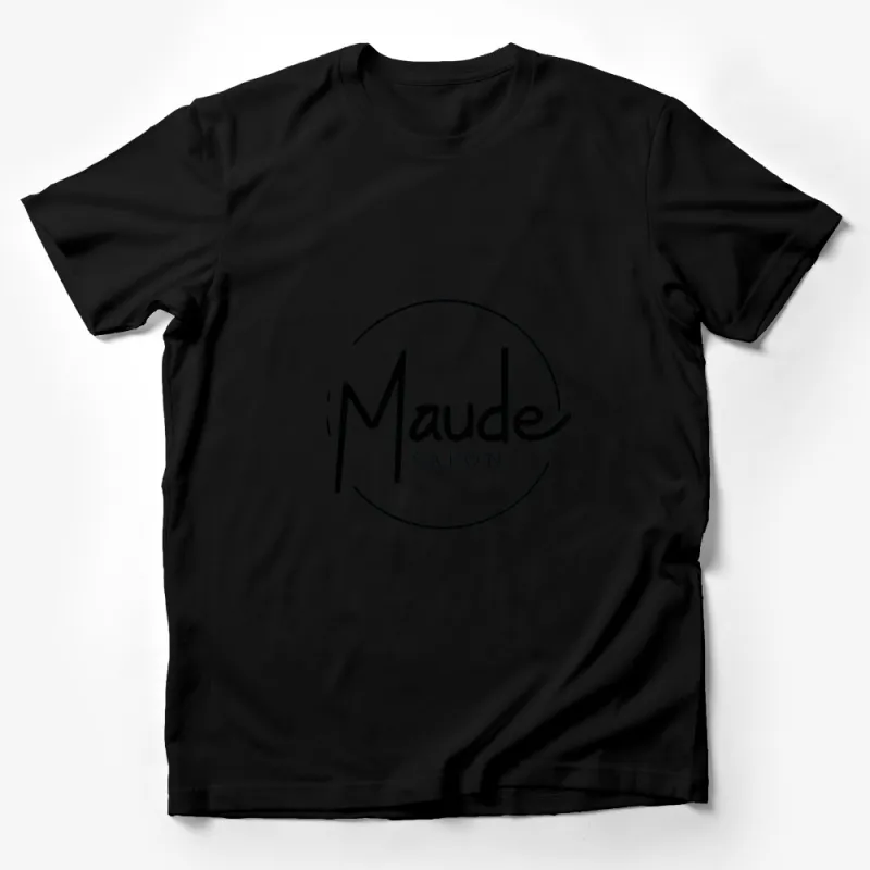 Maude Salon Logo T-Shirt, Stylish Beauty Salon Tee, Casual Fashion Top, Unisex Black and White Shirt Male T-Shirt