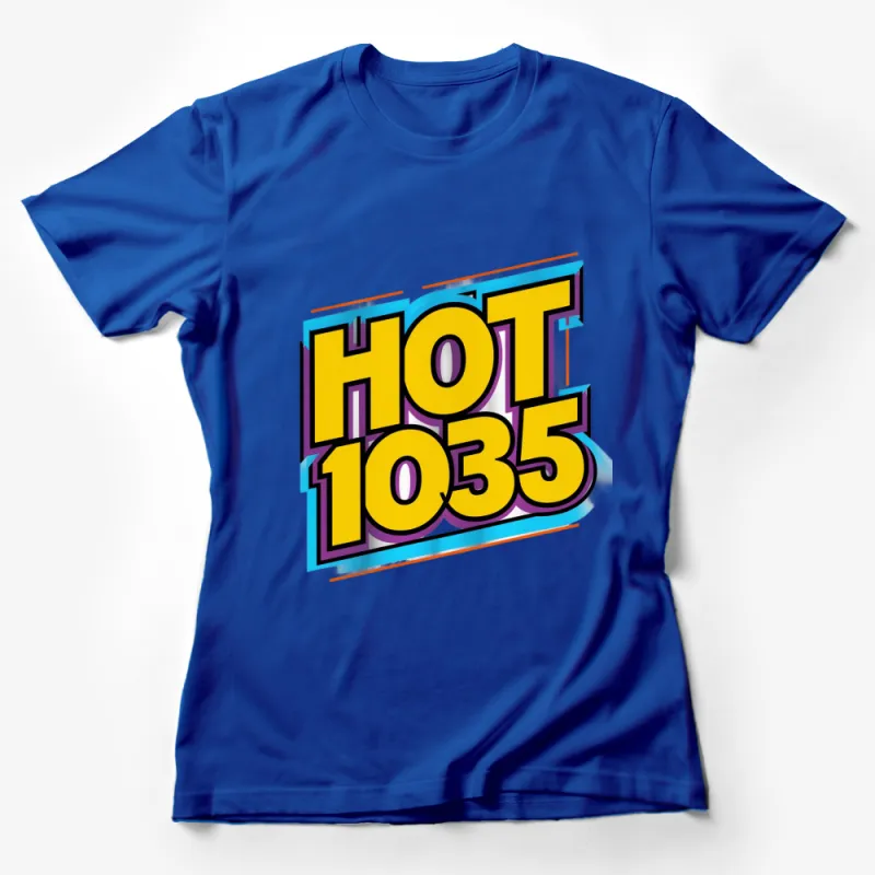 Trendy 80s Retro Style Hot 1035 Graphic T-Shirt, Colorful Bold Unisex Tee Female T-Shirt