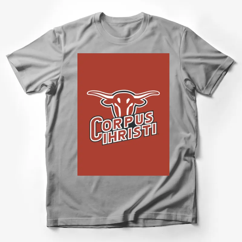 Corpus Christi Texas Longhorn Logo T-Shirt, Red Casual Graphic Tee, Unisex T-shirt for All Male T-Shirt