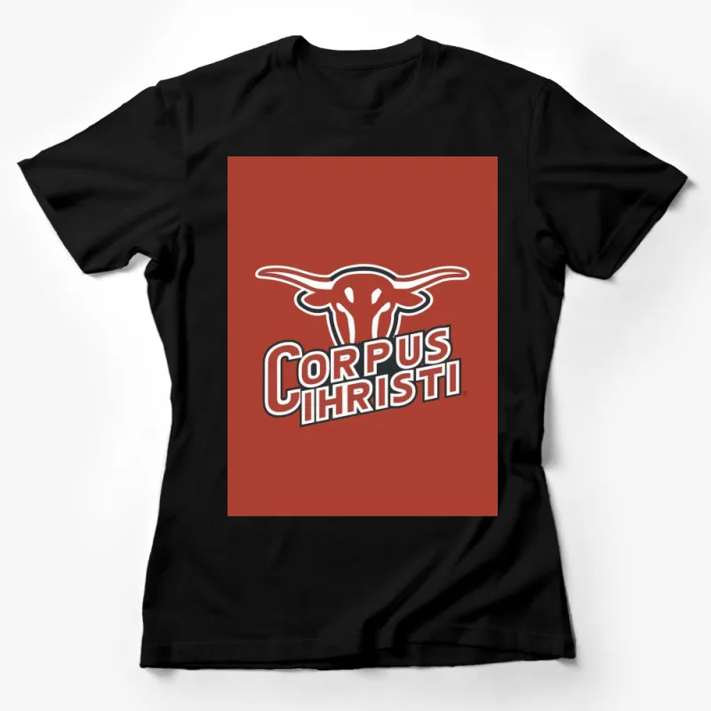 Corpus Christi Texas Longhorn Logo T-Shirt, Red Casual Graphic Tee, Unisex T-shirt for All Female T-Shirt