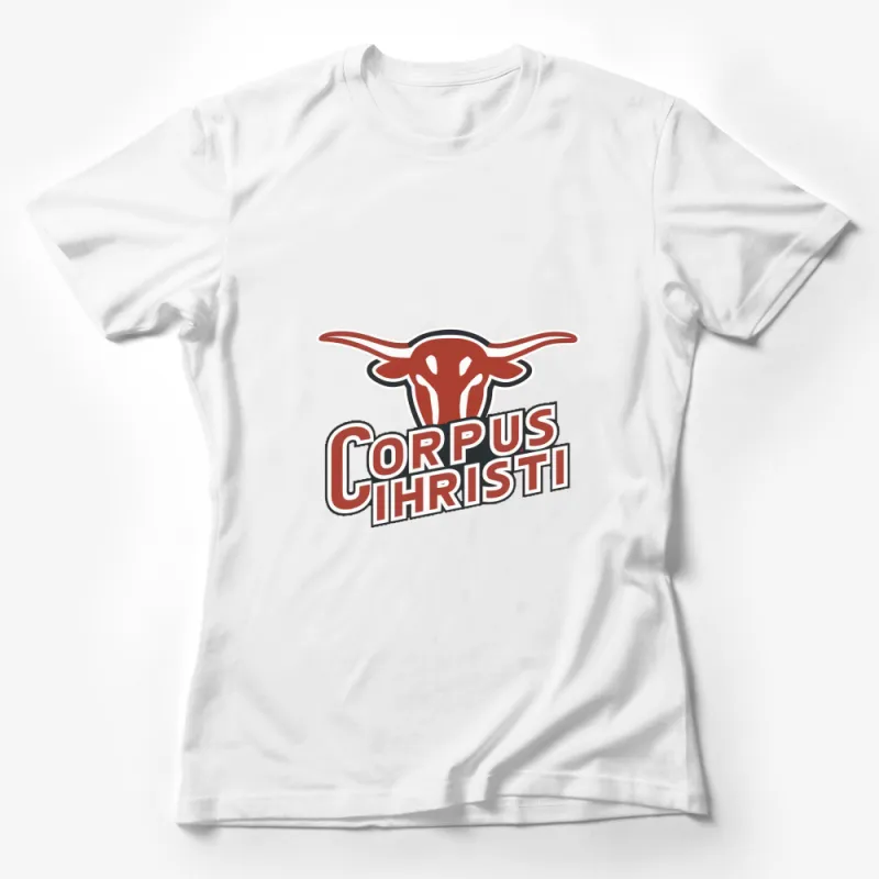 Corpus Christi Texas Longhorn T-Shirt, Vintage Sports Mascot Tee, Unique Retro Style Gift Female T-Shirt