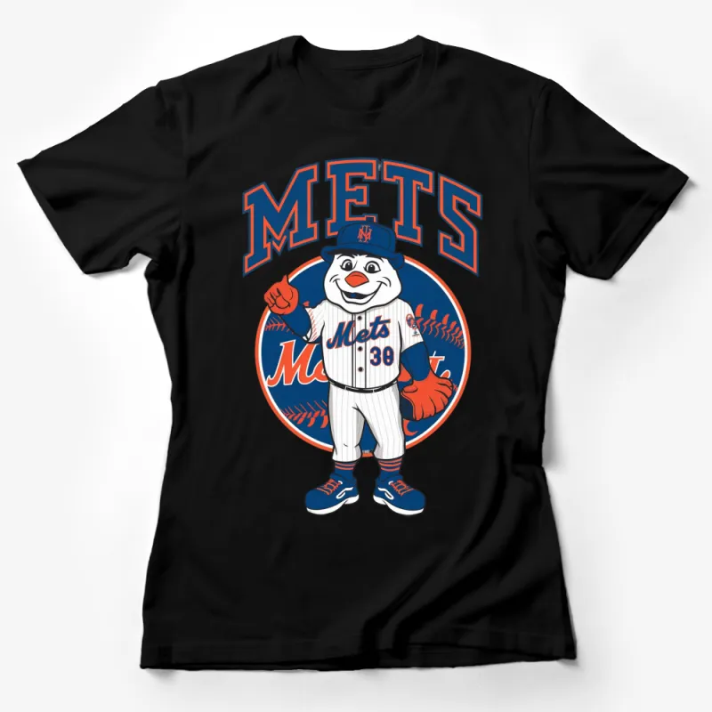 New York Baseball Mascot T-Shirt, Fun Sports Fan Tee, Unisex Adult and Kids Sizes, Casual Wear Female T-Shirt