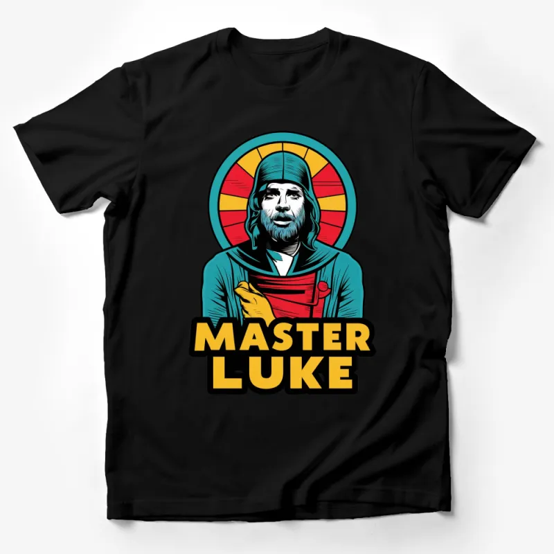 Master Luke Vintage Style Graphic T-Shirt, Retro Pop Art, Colorful Bold Print, Casual Fashion Male T-Shirt