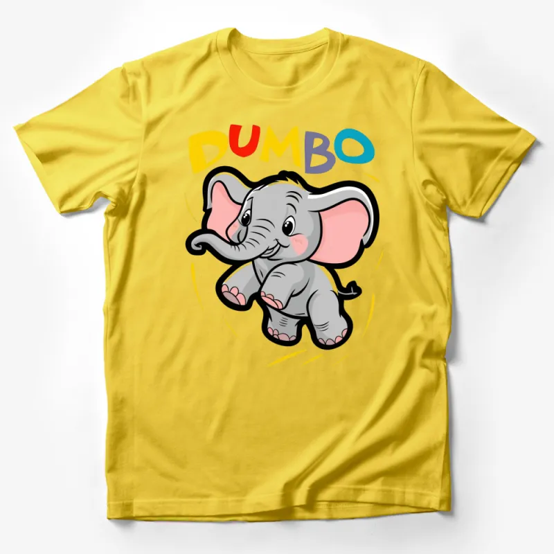 Cute Elephant Dumbo T-Shirt for Kids, Fun Cartoon Animal Graphic Tee, Colorful Casual Shirt Male T-Shirt