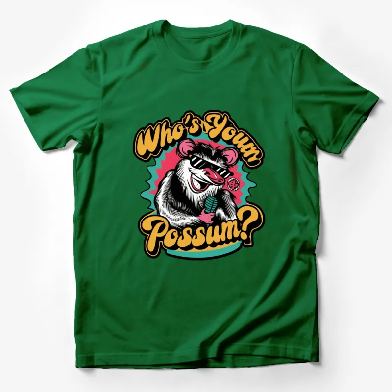 Vintage Possum T-Shirt, Who's Your Possum? Retro Style Tee, Unique Graphic Animal Shirt, Unisex Male T-Shirt