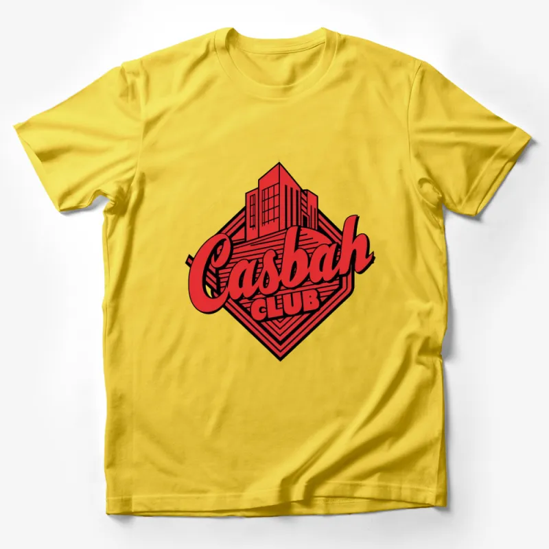 Vintage Casbah Club T-Shirt, Classic Red Graphic Tee, Retro Music Fan Apparel, Urban Style Streetwear Male T-Shirt