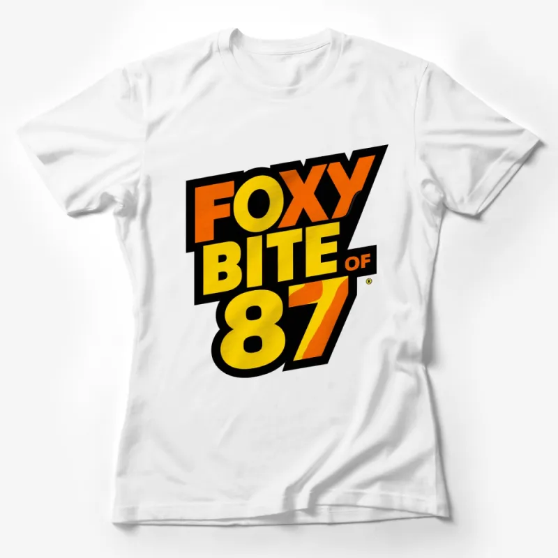 Foxy Bite of 87 Retro Style T-Shirt, Vintage Gaming Graphic Tee, Unisex Shirt for Gamers Female T-Shirt