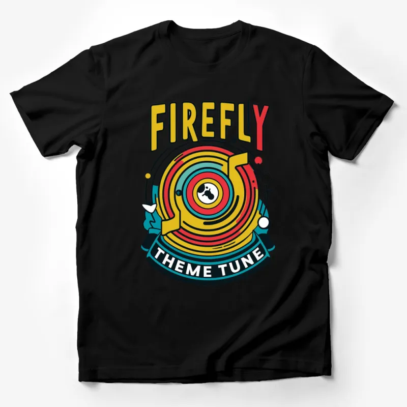 Firefly Theme Tune Graphic T-Shirt, Vintage Retro Style, Colorful Music Inspired Tee, Unisex Male T-Shirt