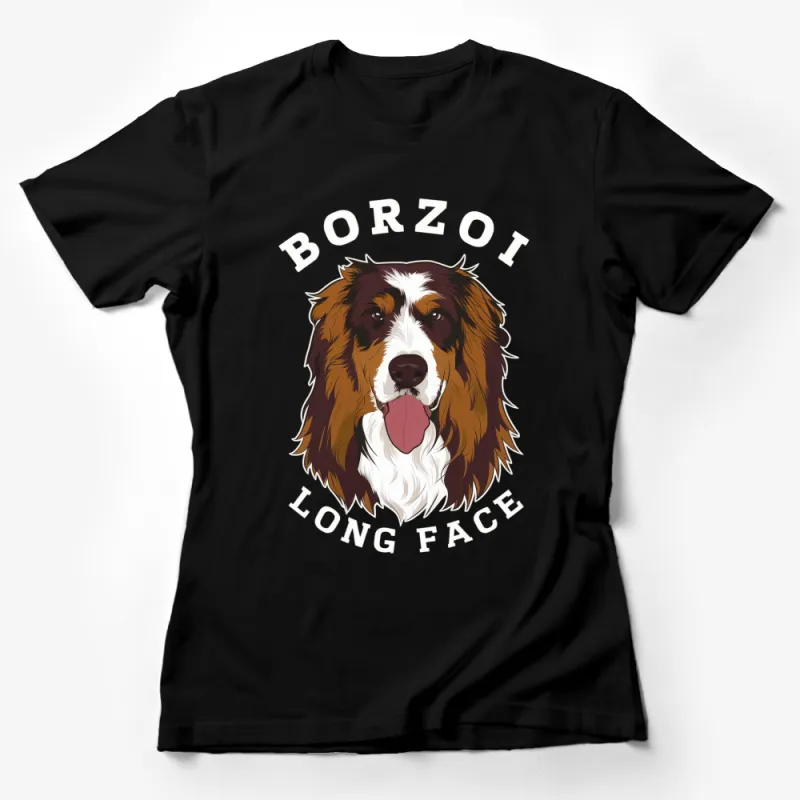 Borzoi Long Face Dog Graphic T-Shirt - Unique Dog Lover Gift, Unisex Tee Female T-Shirt