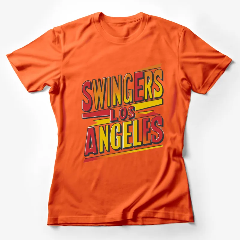 Swingers Los Angeles Retro Style T-Shirt - Vintage Font Graphic Tee, Unisex Casual Shirt Female T-Shirt