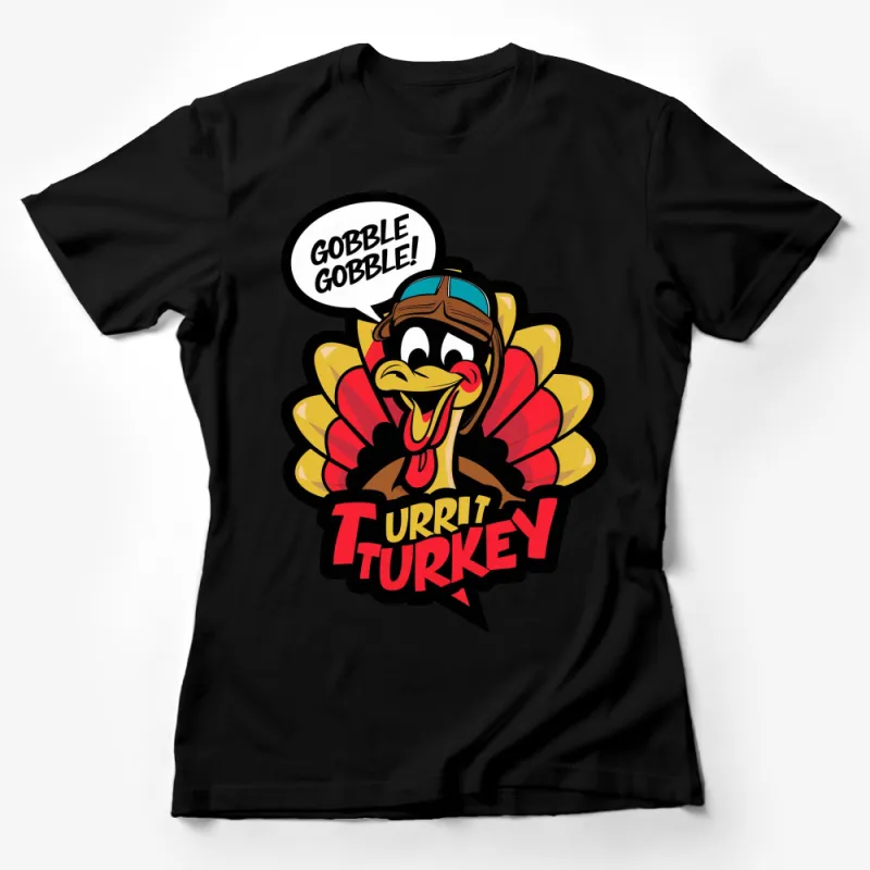 Funny Thanksgiving T-Shirt Urrit Turkey - Cartoon Turkey Design, Unisex Tee for Fall Festivities Female T-Shirt