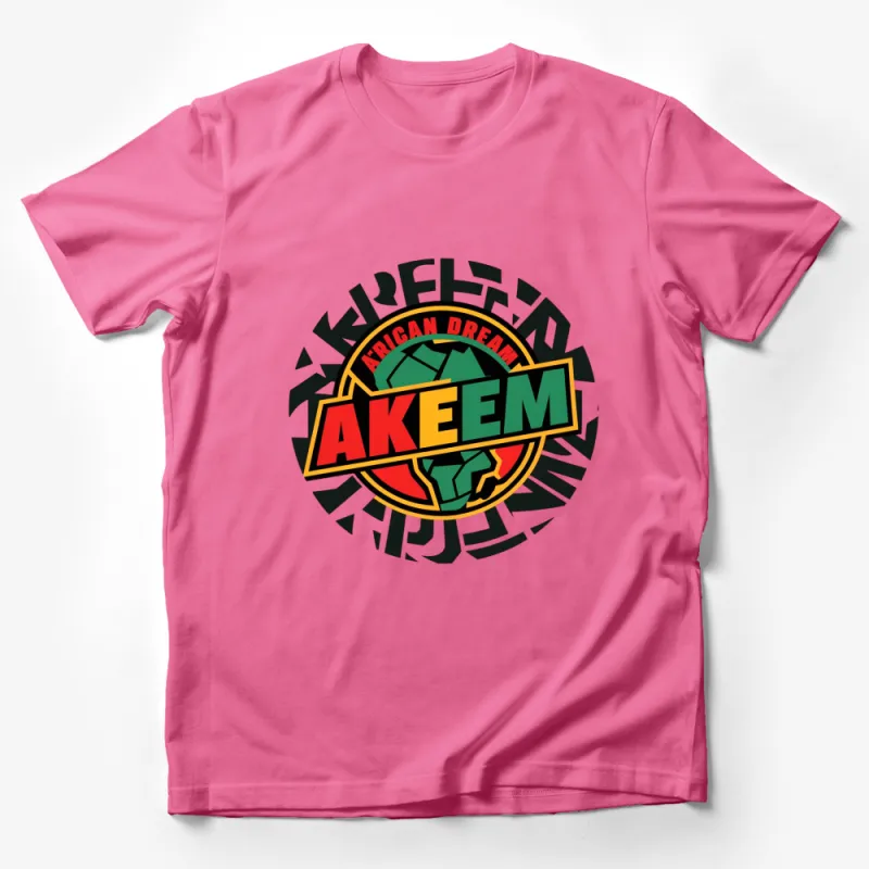 Akeem African Dream Graphic T-Shirt, Bold Colorful Design, Unisex Fashion Top Male T-Shirt