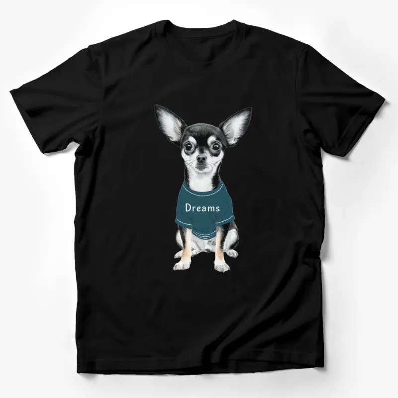 Cute Chihuahua Dreams T-Shirt, Dog Lover Tee, Graphic Animal Shirt, Unisex Pet Owner Gift Male T-Shirt