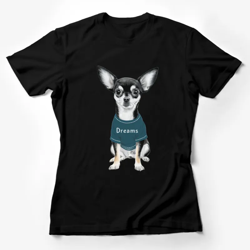 Cute Chihuahua Dreams T-Shirt, Dog Lover Tee, Graphic Animal Shirt, Unisex Pet Owner Gift Female T-Shirt