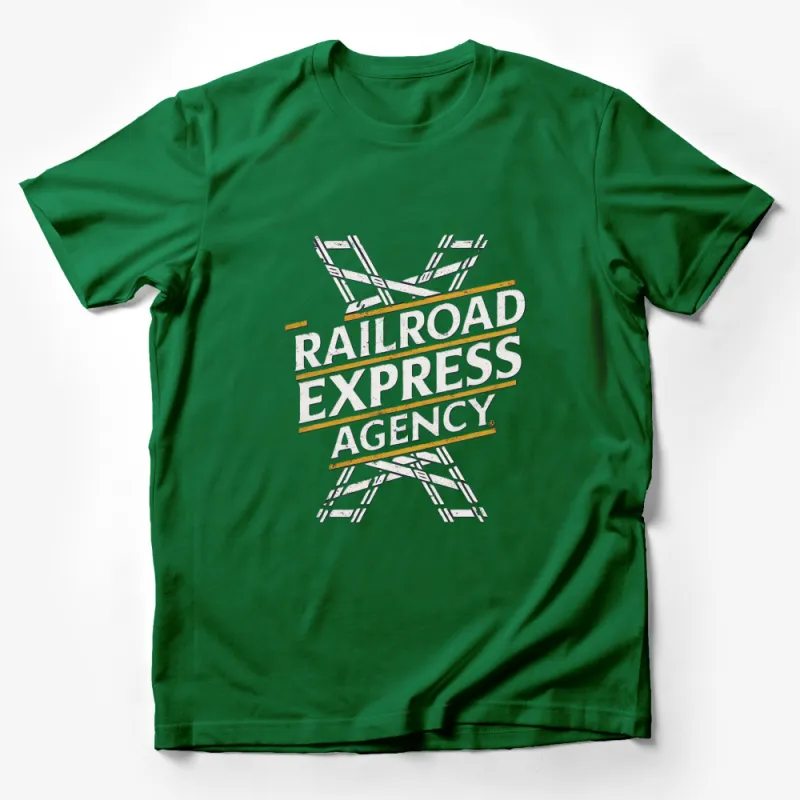 Vintage Railroad Express Agency Logo T-Shirt, Classic Train Enthusiast Tee, Unique Railway Design Shirt Male T-Shirt