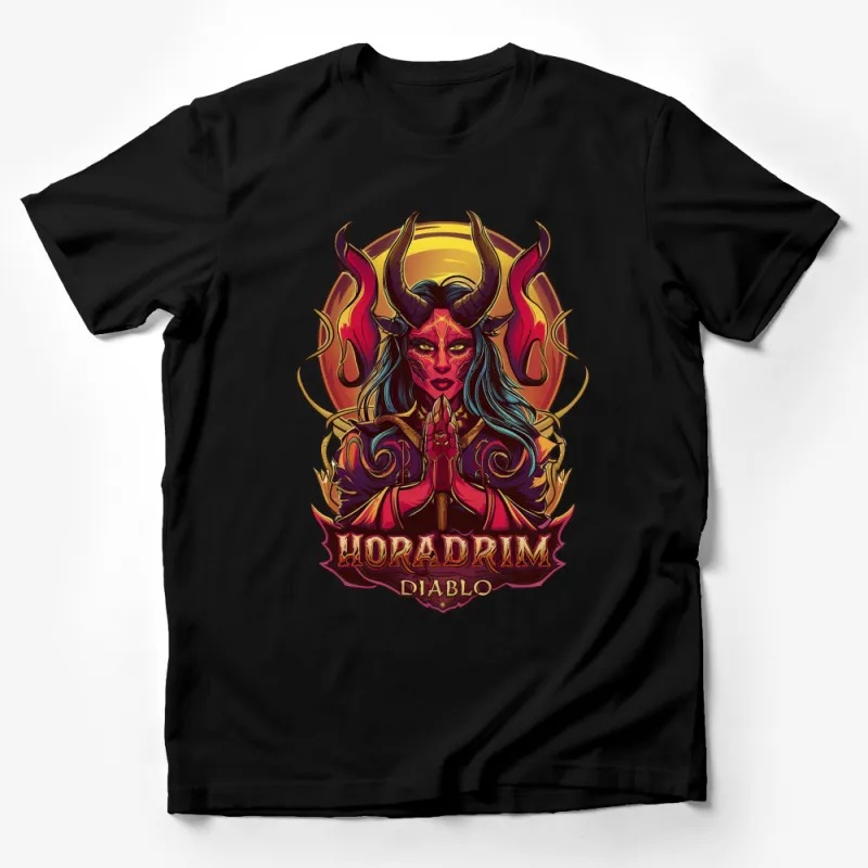 Diablo Inspired Horadrim T-Shirt, Fantasy Gaming Tee, Colorful Demon Design, Unisex T-Shirt Male T-Shirt