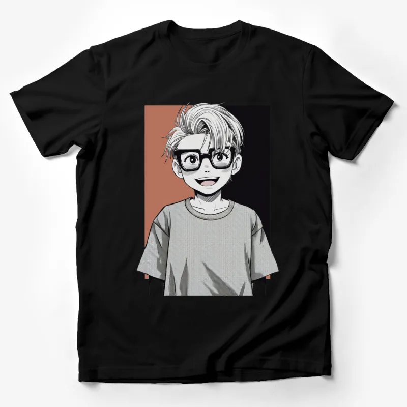 Stylish Anime Boy T-Shirt, Cool Manga Character Graphic Tee, Unique Anime Art Shirt Male T-Shirt