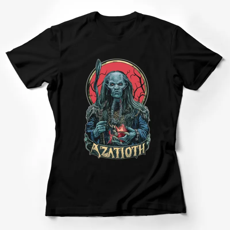 Azathoth Horror Character T-Shirt, Dark Fantasy Art Tee, Mystical Gothic Apparel, Unique Gift for Horror Fans Female T-Shirt