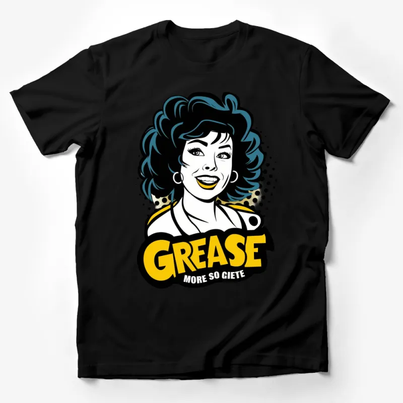 Vintage Grease Movie T-Shirt, Retro 70s Film Fan Merchandise, Bold Graphic Tee Male T-Shirt