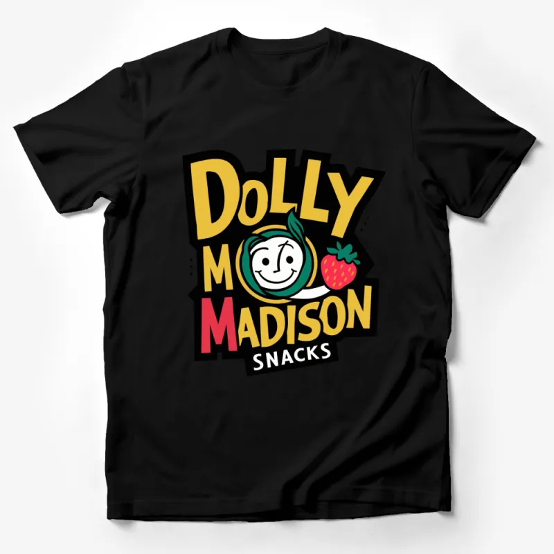 Vintage Dolly Madison Snacks Logo T-Shirt, Retro Food Brand Tee, Classic Snack Design, Bold Graphic Male T-Shirt