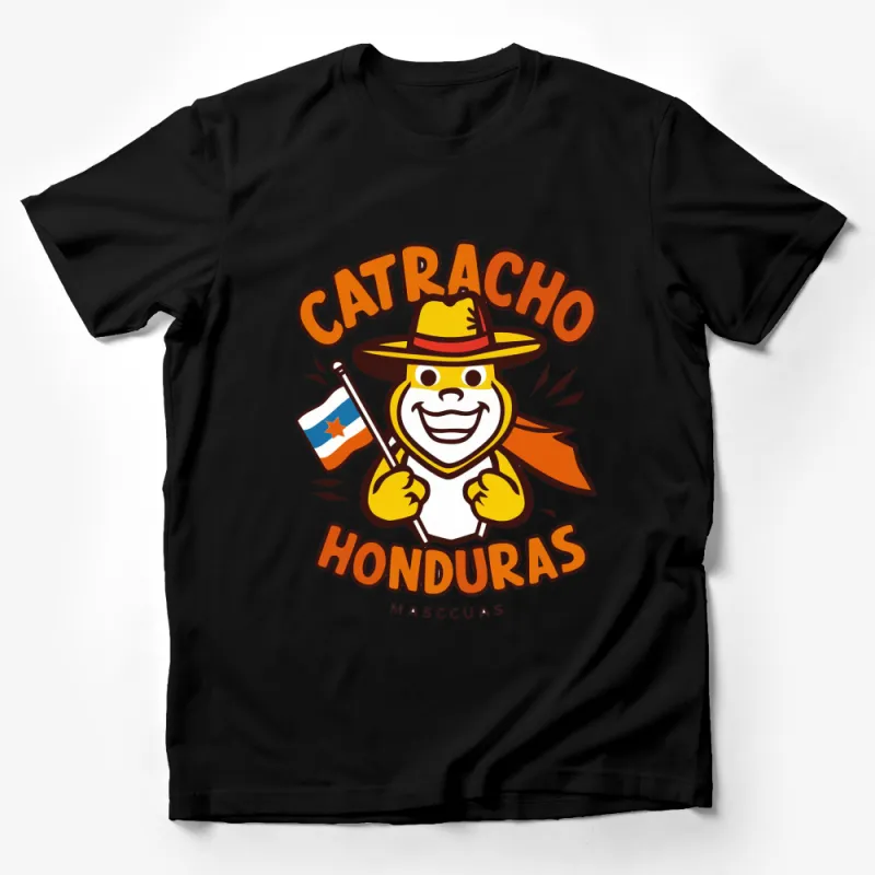 Catracho Honduras Mascot T-Shirt, Colorful Graphic Tee, Central America Pride, Unisex Apparel Male T-Shirt