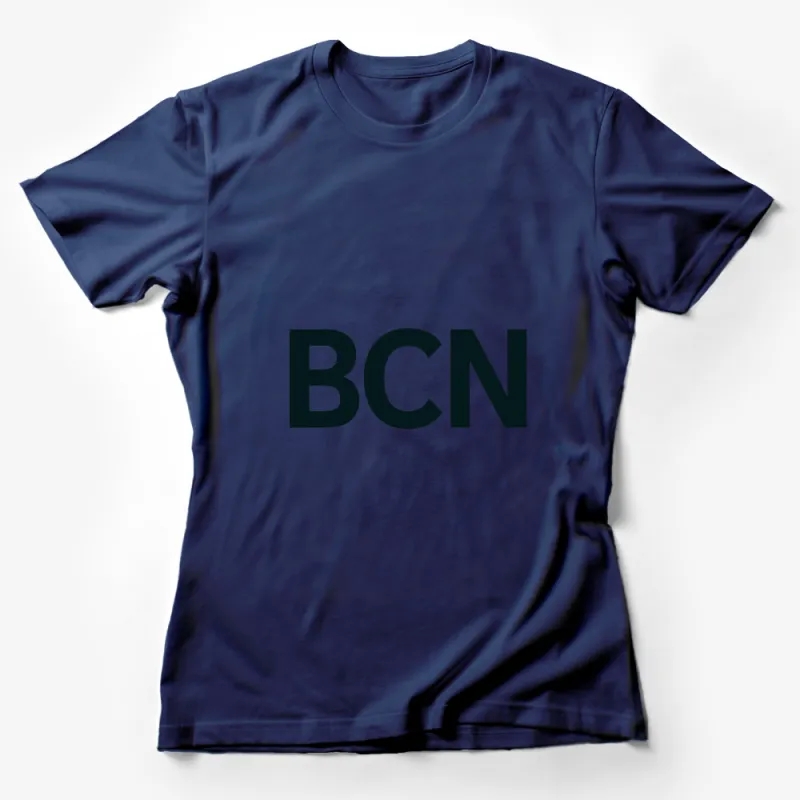 Barcelona BCN Bold Text T-Shirt, Modern City Abbreviation Casual Tee, Urban Style Top, Unisex Apparel Female T-Shirt