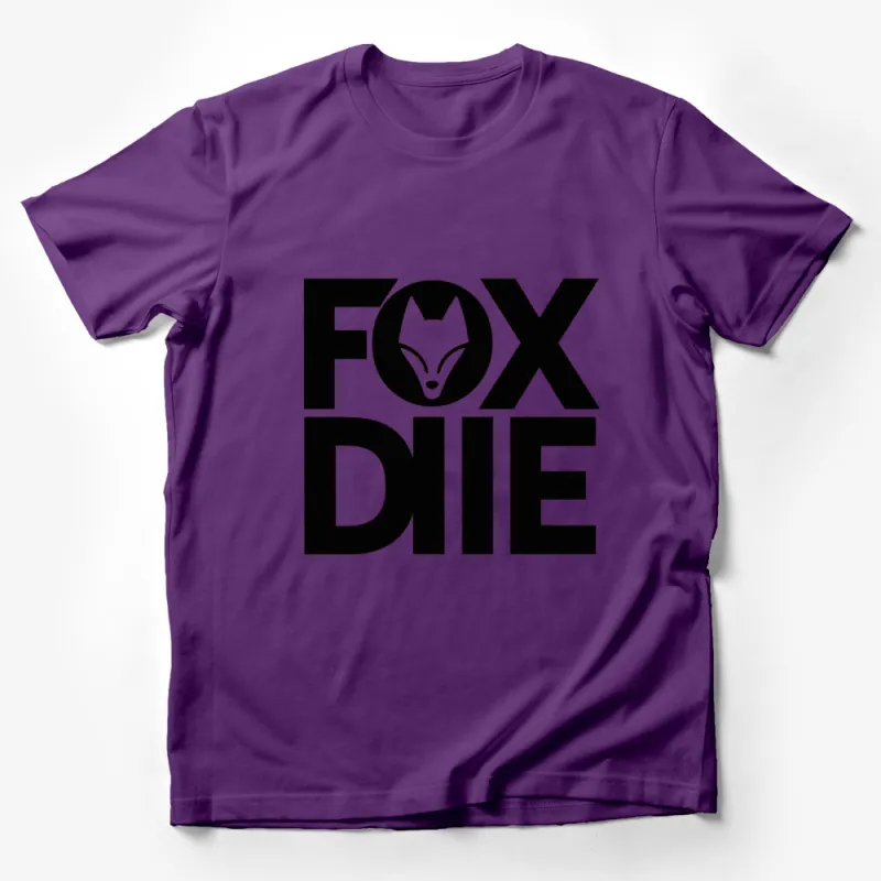 Fox Die Graphic T-Shirt, Bold Black and White Design, Casual Urban Fox Print Tee, Unisex T-shirt Male T-Shirt