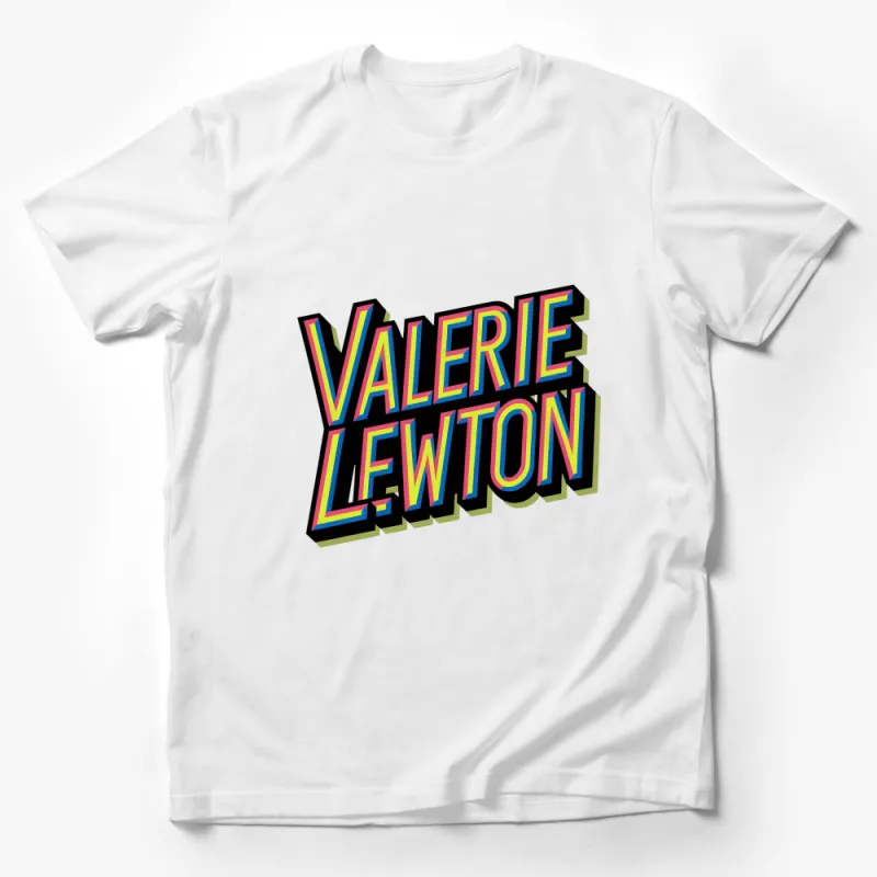 Valerie Lewton Colorful Pop Art Style T-Shirt, Vibrant Fashion Tee, Unique Graphic Design Top Male T-Shirt