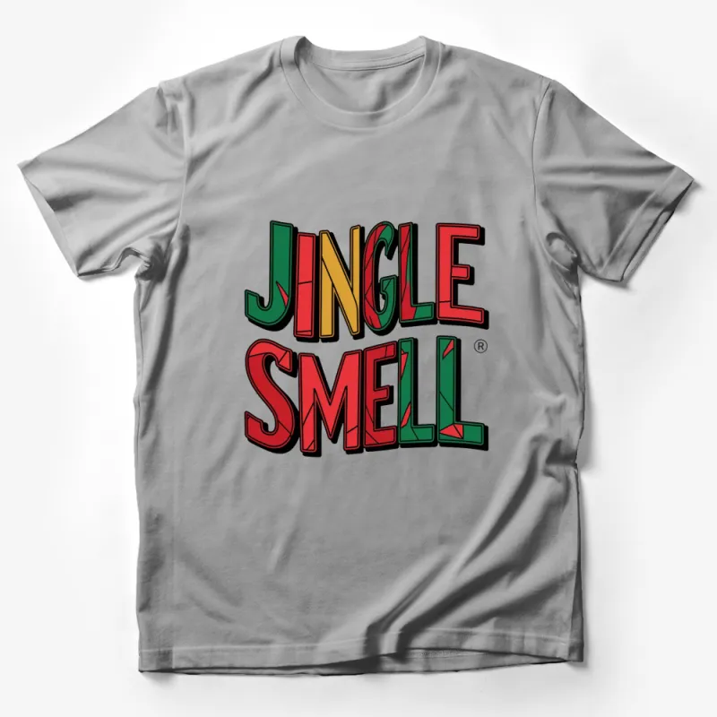 Jingle Smell Funny Christmas T-Shirt, Colorful Holiday Graphic Tee, Festive Winter Clothing, Unisex Gift Male T-Shirt