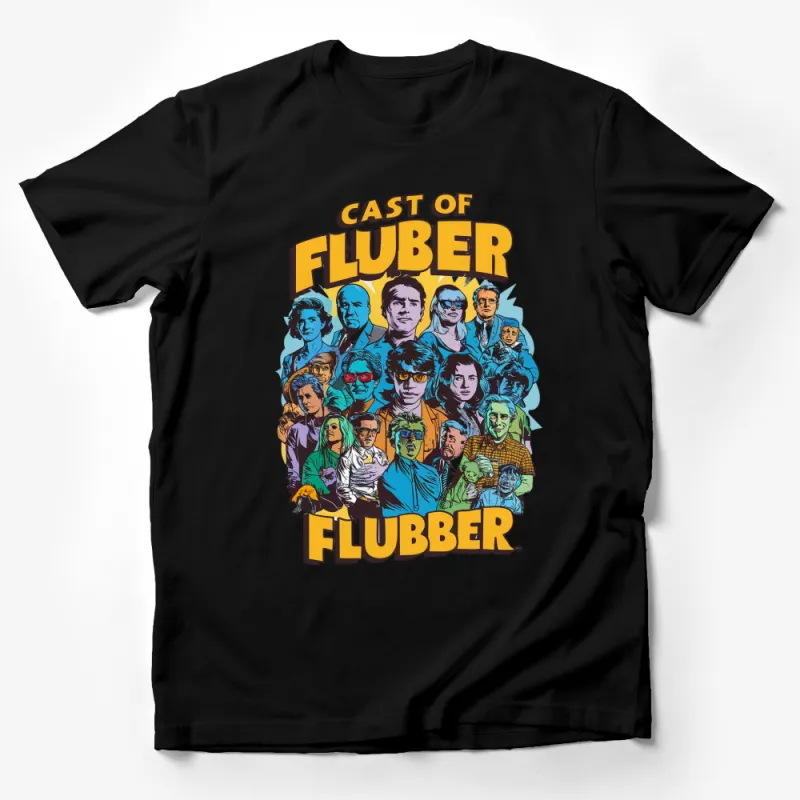 Cast of Fluber T-Shirt, Retro Movie Poster Graphic Tee, Vintage Style Pop Culture Apparel Male T-Shirt