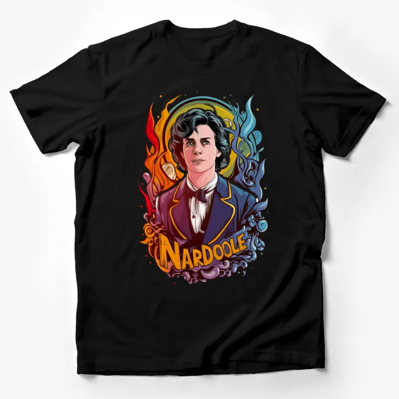 Vibrant Colorful Pop Art T-Shirt, Vintage Style Portrait, Unique Graphic Tee, Unisex Fashion Male T-Shirt