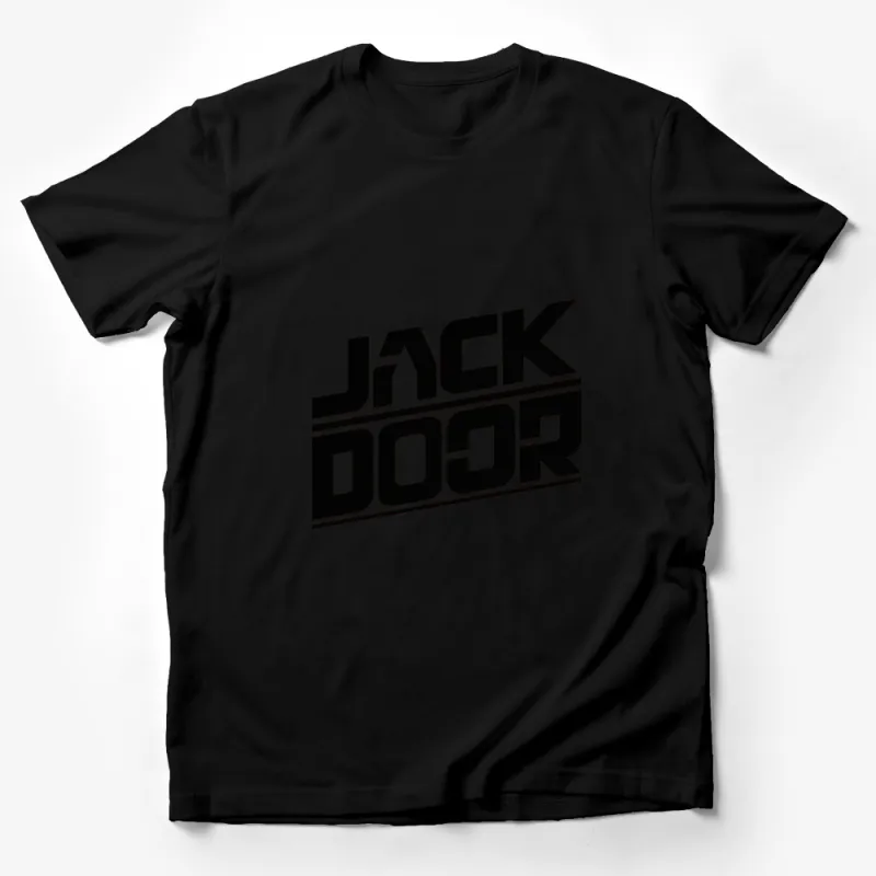 Jack Door Bold Text Logo T-Shirt, Black and White Graphic Tee, Unisex Modern Fashion Top, Trendy Shirt Design, Gift Idea Male T-Shirt