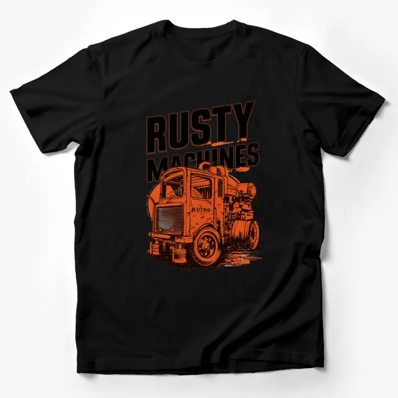 Vintage Rusty Machines Truck T-Shirt, Retro Mechanical Engine Tee, Unique Graphic Design Shirt for Men and Women Male T-Shirt