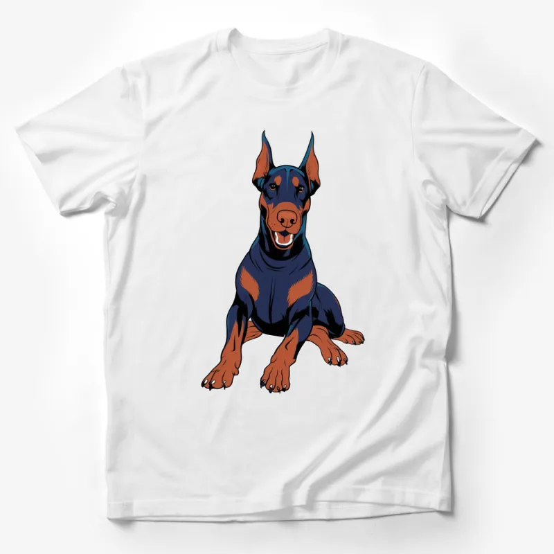 Doberman Pinscher Dog Graphic T-Shirt, Cool Pet Lover Tee, Casual Unisex Dog Owner Shirt Male T-Shirt