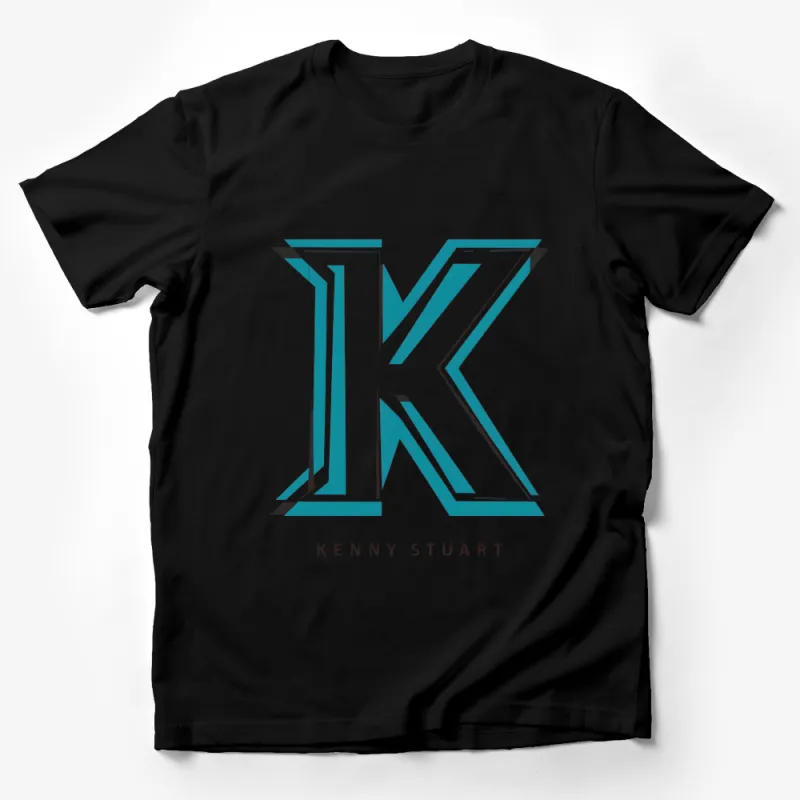 Kenny Stuart Bold Initial K Graphic T-Shirt, Stylish Monogram Tee, Unisex Shirt Male T-Shirt