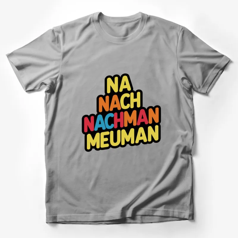 Colorful Na Nach Nachman Meuman T-Shirt, Breslov Jewish Tee, Spiritual Wear, Inspirational Shirt Male T-Shirt