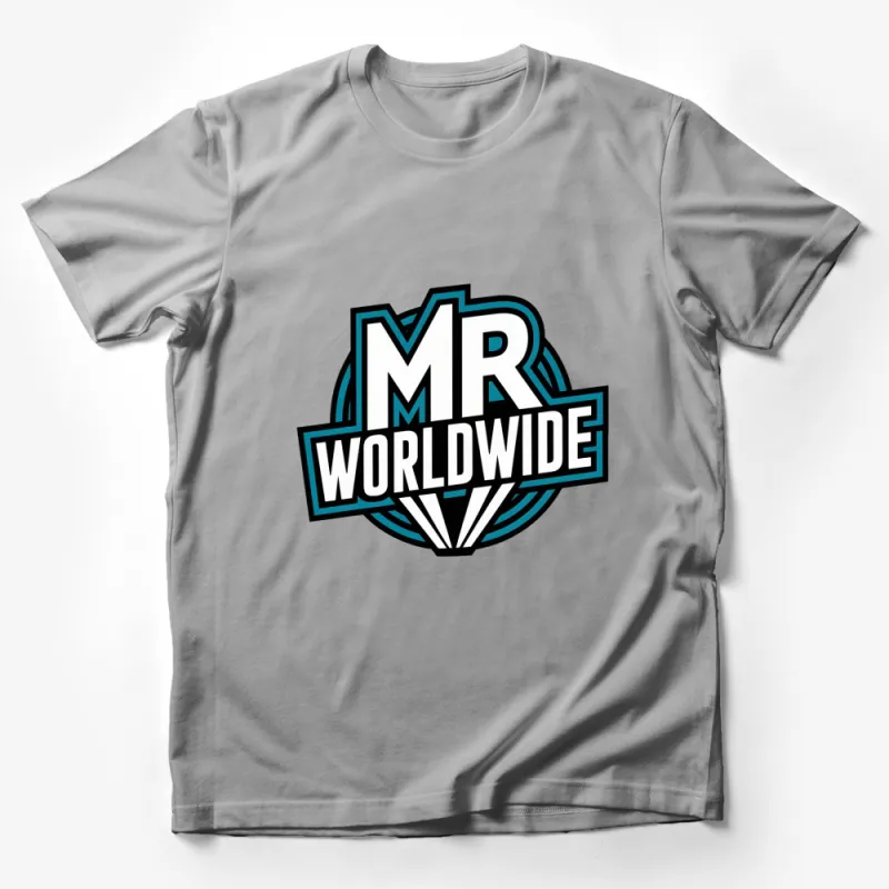 Mr. Worldwide Logo Graphic T-Shirt, Unisex Hip Hop Fashion Tee, Urban Street Style Casual Top Male T-Shirt