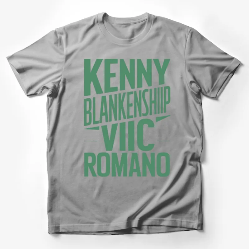 Kenny Blankenship Vic Romano Graphic Tee, Green Text Vintage Style T-Shirt Male T-Shirt