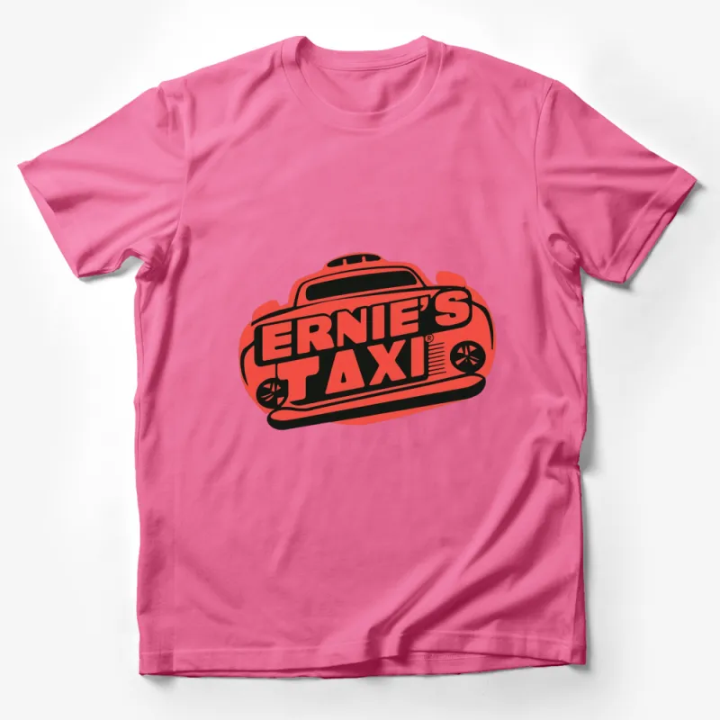 Ernie's Taxi Retro Style T-Shirt, Vintage Taxi Car Graphic Tee, Unisex Casual Wear Male T-Shirt