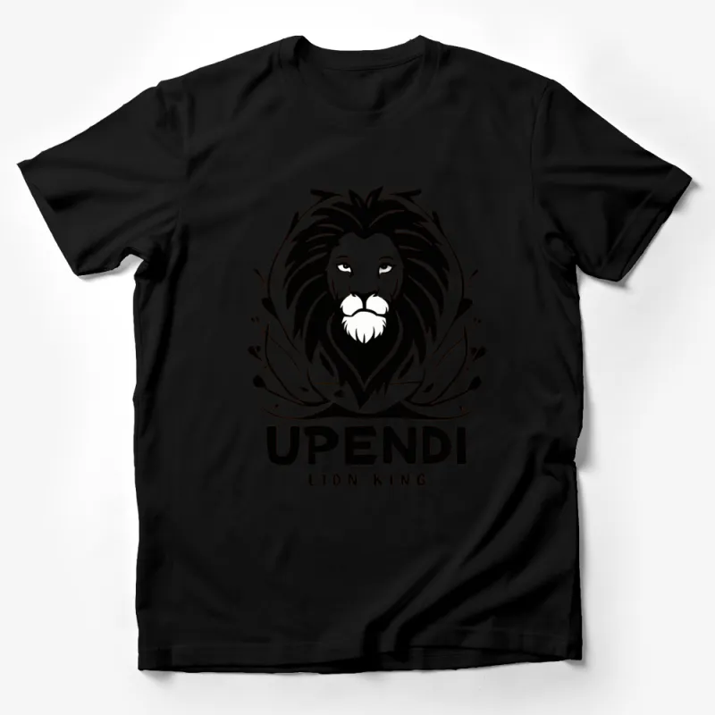 Upendi Lion King Graphic T-Shirt, Black and White Tribal Lion Art, Unisex Adult Clothing Male T-Shirt