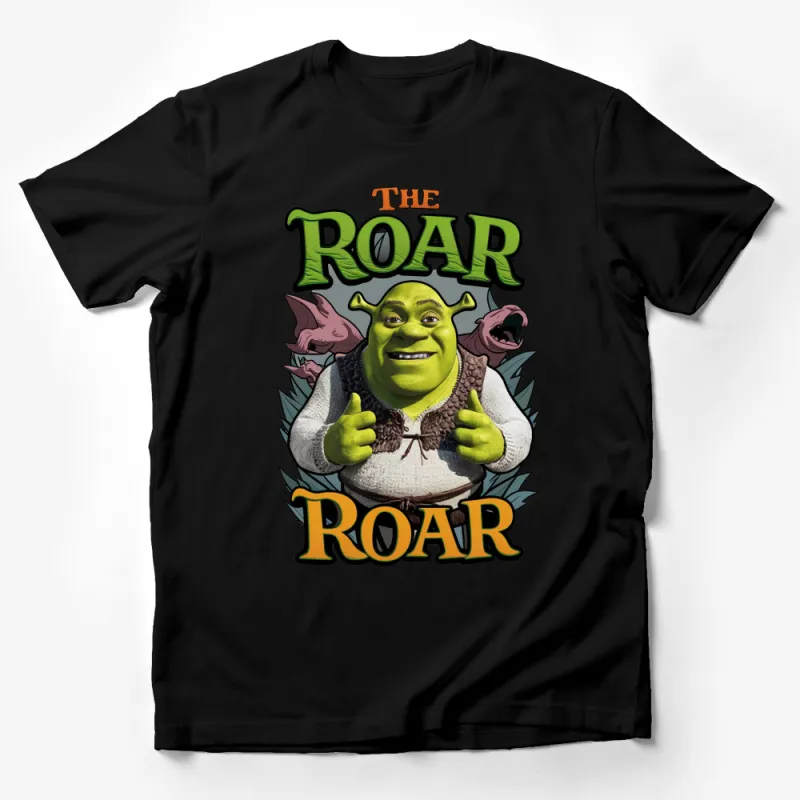 Shrek The Roar Graphic T-Shirt, Funny Ogre Cartoon Tee, Vibrant Men's and Women's Casual Shirt Male T-Shirt